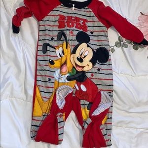 baby boy pjs with footies - mickey mouse 3t